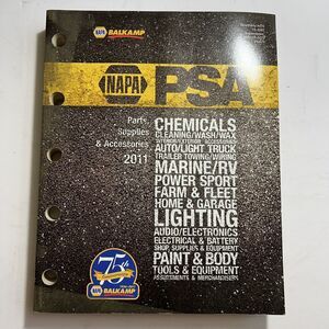 NAPA Balkamp PSA Parts Supplies and Accessories Catalogue 2011